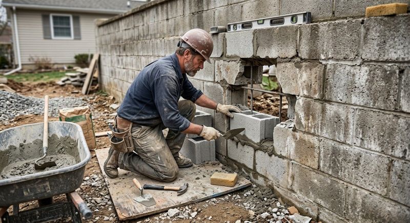 Block Wall Repair in El Dorado County, CA