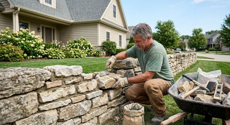 Brick Fence Repair in Folsom, CA