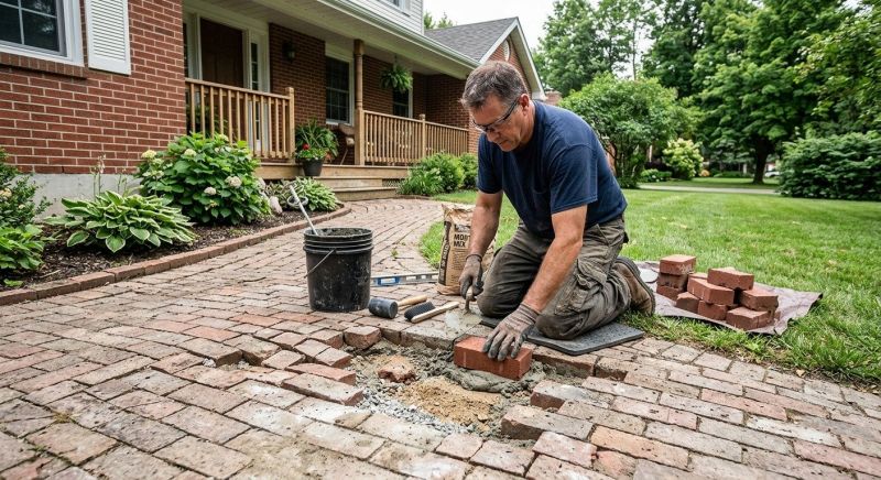 Brick Flatwork Repair in Sacramento County, CA