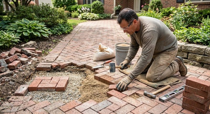 Brick Hardscape Repair in Folsom, CA