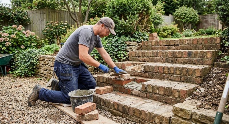 Brick Stairs Repair in Sacramento County, CA