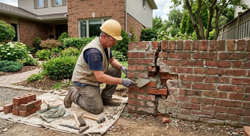 Brick Wall Repair in Meadow Vista, CA