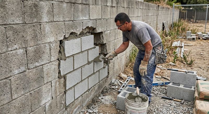 Brick Wall Repair in Placer County, CA