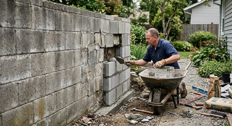 Cement Block Repair in Folsom, CA