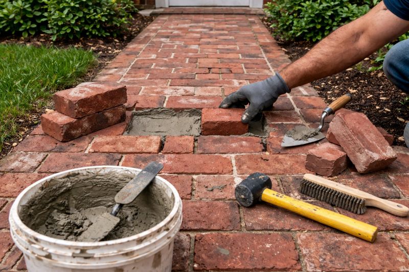 Entryway Brick Repair in Folsom, CA