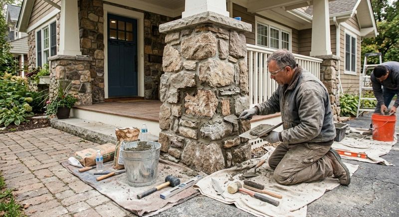 Stone Column Repair in Folsom, CA