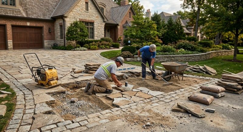 Stone Driveway Repair in Folsom, CA