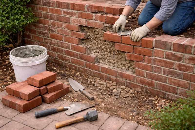 Stone Wall Repair in Orangevale, CA